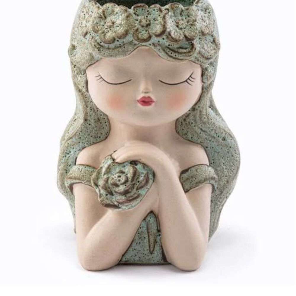 Ceramic Planter Girl / Floral Crown Planter